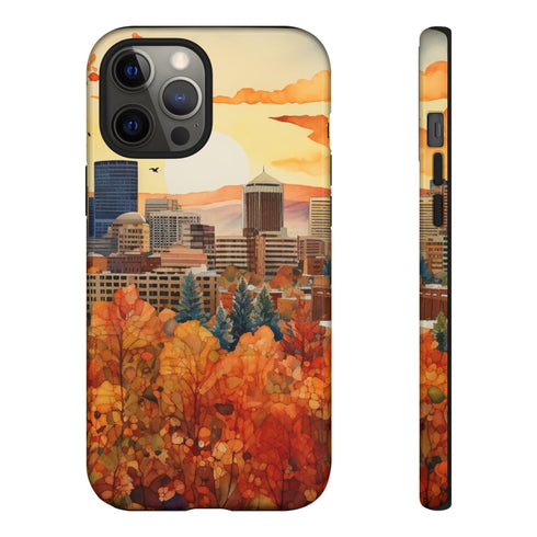 An Urban Autumn Overlook - Impact Resistant Phone Case iPhone 12 Pro Max Glossy